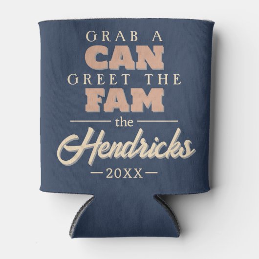 ブルーファミリー懇親会引用文設計クーラーボックス 缶クーラー (正面)