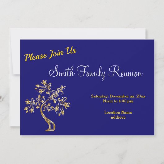 ブルーファミリー懇親会招待状 招待状 (正面)