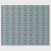 ブルーファララララアンドクリスマスツリー ラッピングペーパー (フラット)