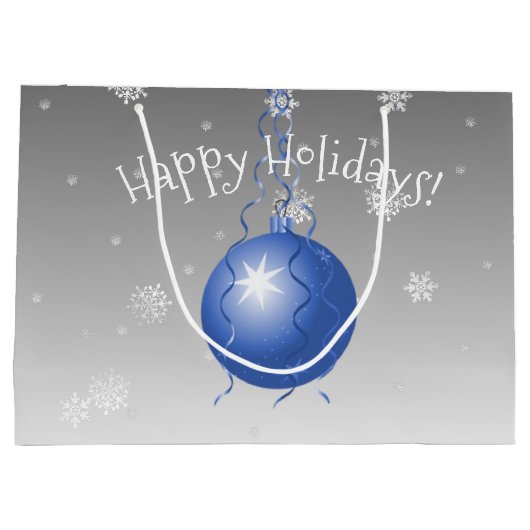 ブルーファンシークリスマスオーナメント抱き枕 ラージペーパーバッグ (裏面)