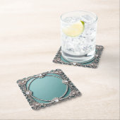 ブルーファンシージュエリードルック紙コースター ペーパーコースター (インサイチュ)