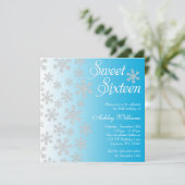 ブルーファンシースノーフレークスウィンターワンダーランドスウィート16 招待状 (スタンド正面)