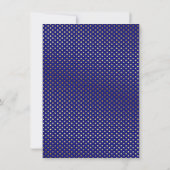 ブルーファンシー金ゴールドプリンス王室のベビーシャワー 招待状 (裏面)