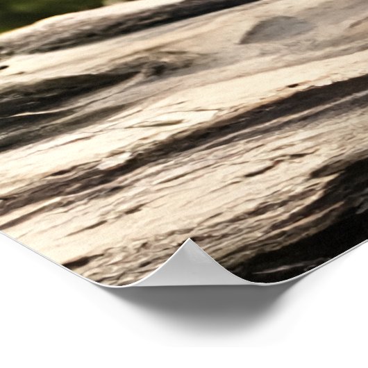 ブルーファンタジーキツネ動物 | AIアートポスター ポスター (角)