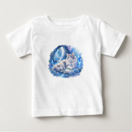 ブルーファンタジーキャットキッズTシャツ ベビーTシャツ