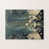 ブルーファンタジーフェアリーアールヌーボー ジグソーパズル (横)