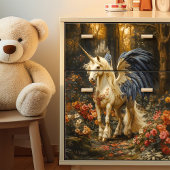 ブルーファンタジーユニコーンウッドランドデクページ 薄葉紙