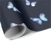 ブルーファンタジー銀河系蝶 ラッピングペーパー (ロールコーナー)
