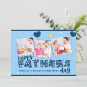 ブルーファーザーの招待状と家族の写真 招待状 (スタンド正面)