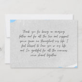 ブルーファーザーの招待状と家族の写真 招待状 (裏面)