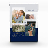 ブルーファーザーデイギフト最高のパパEver Photo Collage フォトブロック (正面)