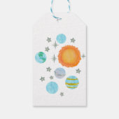 ブルーファーストのまわりにトリップザサンボーイの1歳の誕生日 ギフトタグ (裏面)