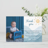 ブルーファーストトリップサンのまわりにサンキューカード誕生日 サンキューカード (スタンド正面)