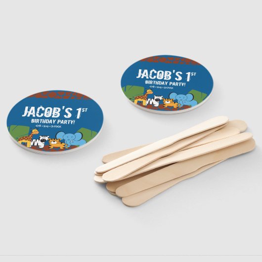 ブルーファーストバースデージャングルサファリテーマ ハンドファン (組立なし)