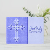 ブルーファーストホリーコミュニオン招待状 招待状 (スタンド正面)