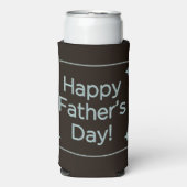 ブルーファーズデイ文字ダークブラウン スリム缶クーラー (Seltzer正面)