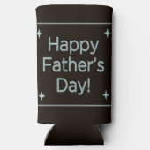 ブルーファーズデイ文字ダークブラウン スリム缶クーラー (裏面)