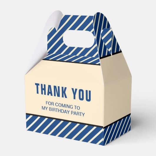 ブルーファームトラクター子供の誕生日パーティー フェイバーボックス (裏面サイド)