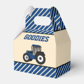 ブルーファームトラクター子供の誕生日パーティー フェイバーボックス (正面サイド)