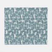 ブルーファームハウス フリースブランケット (正面(横))