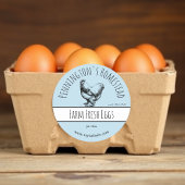 ブルーファーム生卵ラベル ラウンドシール