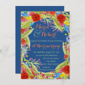 ブルーフィエスタウェディング 招待状 (正面/裏面)