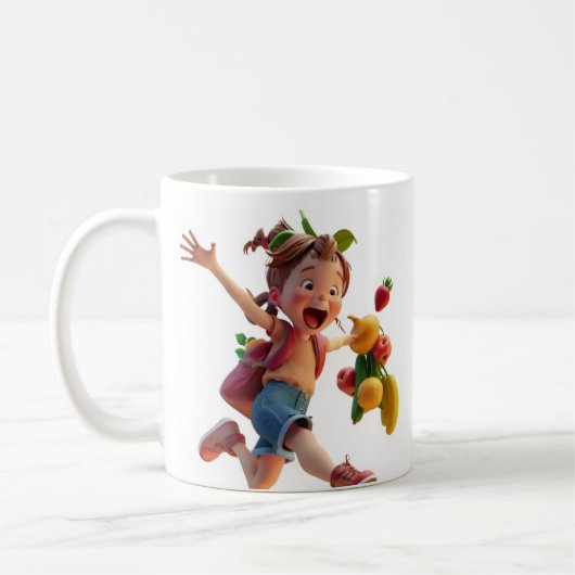 ブルーフィギュア朝 コーヒーマグカップ (左)