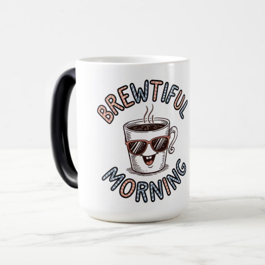 ブルーフィギュア・モーニング・コーヒー モーフィングマグカップ (正面左)