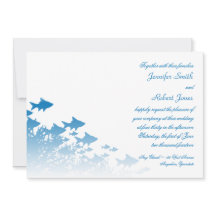 ブルーフィッシュアンドコーラル結婚式招待状