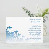 ブルーフィッシュアンドコーラル結婚式招待状 招待状 (スタンド正面)