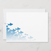 ブルーフィッシュアンドコーラル結婚式招待状 招待状 (裏面)