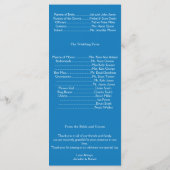 ブルーフィッシュアンドコーラル結婚式 プログラム (裏面)