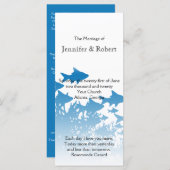 ブルーフィッシュアンドコーラル結婚式 プログラム (正面/裏面)