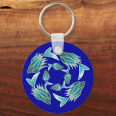 ブルーフィッシュキーチェーン キーホルダー (正面)