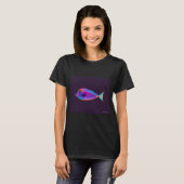 ブルーフィッシュポップアート002 Tシャツ (正面フル)