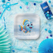 ブルーフィッシュ紙プレート ペーパープレート (パーティー)