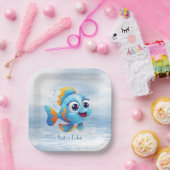 ブルーフィッシュ紙プレート ペーパープレート (パーティー)