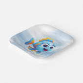 ブルーフィッシュ紙プレート ペーパープレート (傾斜あり)