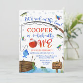 ブルーフィッシュ魚釣りO-fish-ally One 1 Birthday 招待状 (スタンド正面)