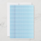 ブルーフィッシュ魚釣りO-fish-ally One 1 Birthday 招待状 (裏面)