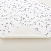 ブルーフィッスタイリッシュトパターンシーテーマブランケット シェルパブランケット (3/4)