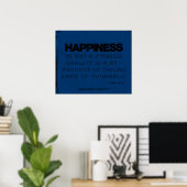 ブルーフィットネスポスター – Happiness! ポスター (ホームオフィス)