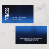 ブルーフィットネスモダン名刺 名刺 (正面/裏面)