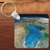 ブルーフィトプランクトン開花インザブラックシー キーホルダー (正面)