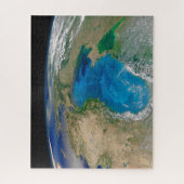 ブルーフィトプランクトン開花インザブラックシー ジグソーパズル (縦)