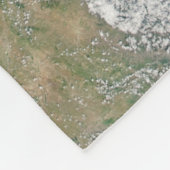 ブルーフィトプランクトン開花インザブラックシー フリースブランケット (角)