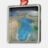 ブルーフィトプランクトン開花インザブラックシー メタルオーナメント (左)