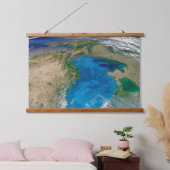 ブルーフィトプランクトン開花インザブラックシー 吊り下げ型タペストリー (寝室)