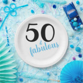 ブルーフィフティーズと素晴らしい誕生日パーティー ペーパープレート (パーティー)