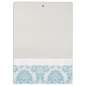 ブルーフィリグリーダマスクモノグラムイニシャルクリップボード クリップボード (裏面)